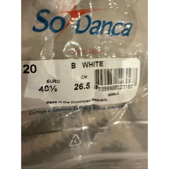 So Danca Womens Stretch Canvas Split Sole Dance Ballet Shoes White Size 40.5 NWT - Picture 4 of 8